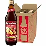 Rabenhorst 11 plus 11 Obst & Gemüse 6er Pack (6 x 700 ml) - Multi-Vitamin-Mehrfrucht-Gemüsesaft aus Obst und Gemüse, 10 Vitaminen und Provitamin A