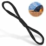 Akicderu Gummiseil, 4mm 20m Expanderseil, Vielseitige Gummikordel, Stark elastisches Gummischnur, Gummiband, Planenseil, Spannseil für DIY, Schwarz