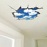 SUPERDANT Wolken 3D Wandtattoo Lustige Himmel Wandsticker 3D Wandaufkleber Decke Aquarell Kunst Dekor Vinyl Wandsticker Für Kinderzimmer Wohnzimmer Kinderzimmer Schlafzimmer Spielzimmer