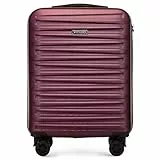 WITTCHEN Skyspeed Line Kabinenkoffer Kleines Kabinengepäck ABS Hartschalenkoffer Reisekoffer Rollkoffer Kleiner Koffer Trolley Kombinationsschloss Teleskopgriff 4 Rollen Maroon