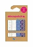 décopatch DP031C – Beutel mit 4 Blättern – Maße: 30 x 40 cm – Bedruckte Papiere, Blautöne – Mix & Patch – ab 5 Jahren, DIY, Design, Renovierung