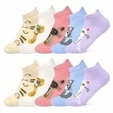 TUUHAW Socken Kinder 31-34, 10 Paar, Unisex, Knöchelhoch, Multicolored, Cartoon, Baumwolle, Polyester, Elastan, Knöchellang, Socken, 10 Stück
