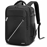Lekespring Ryanair Handgepäck 40x30x20 Rucksack, Erweiterbar 24–30L Cabin Bag, Reiserucksack Flugzeug Herren Damen, Business Laptop Rucksack, Wasserabweisend, Schwarz