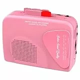 Tragbarer Kassettenspieler und Kassettenrekorder mit AM/FM-Radio, integriertem Lautsprecher, Kopfhöreranschluss und Gürtelclip