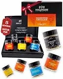 Hallingers Genuss Manufaktur Grillgewürze Geschenkset – 5 Premium Gewürze zum Grillen & BBQ in edler Geschenkbox, Gewürze Set 'Meistergriller', Geschenkidee für Männer & Frauen, auch zu Weihnachten