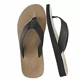 AX BOXING Flip Flops Herren Sommer Orthopädische Zehentrenner U-förmige Ferse Leichte Yoga Fußbett Badelatschen Sandalen Beach Pool Schwarz 43