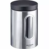 Westmark Vorratsdose mit Fenster, 1800 ml, Rund, ø 12 cm, BPA-frei, Rostfreier Edelstahl, 62372260