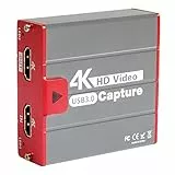 TreasLin Capture Card 4K,USB 1080P 60FPS Video Capture Karte,HDMI Passthrough Arbeiten mit DSLR Xbox PS4 PS5 Switch für OBS Twitch Game Live-Streaming und -Aufzeichnung,3.5mm Mic-in.(3202)