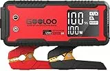 GOOLOO GT4000S Starthilfe Powerbank, 4000A 100W Zweiwege-Schnellladegerät für 12V Fahrzeuge(12.0L Benzin und 10.0L Diesel), SuperSafe tragbares Booster Auto Starthilfe mit 3,2' LCD Bildschirm