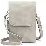 Roulens kleine Handy Umhängetasche Damen, Handytasche mit Geldbörse zum Umhängen, PU Leder Tasche damen für Frauen Designer, verstellbarer Riemen und Schlüsselanhänger