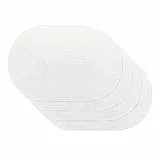 Venilia Tischset Creme Oval, Platzset für Esszimmer, Esstischmatten, Telleruntersetzer, Platzdeckchen, gewebt, lebensmittelecht, 45 x 30 cm, 59122