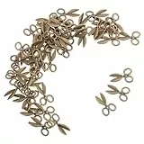 Milisten 50 StüCk Miniatur Metall Puppenhaus Scheren Realistische Winzige NäHwerkzeuge FüR Mikro Landschaftsbau Puppenhaus ZubehöR Detailgetreue Bastelwerkzeuge