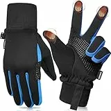 Sukeen Anti-Rutsch Handschuhe Kinder - Softshell Fahrradhandschuhe, Warme Winterhandschuhe, Wasserdicht, Winddicht, Laufhandschuhe für Mädchen Jungen 4-17 Jahre