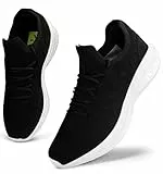 Giniros Sportschuhe Damen Turnschuhe Laufschuhe Running Tennis Walkingschuhe Straßenlaufschuhe Sneaker Fitness Jogging Leichte Atmungsaktiv rutschfeste Freizeitschuhe Outdoor Gym Schwarz Weiß 41EU