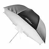 Walimex pro Schirmsoftbox Reflektor Ø 109 cm, Softbox mit silberfarbener Reflexschicht ideal für Porträt- und Produktfotografie, Lichtformer für Studioblitz