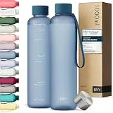 KIVY Trinkflasche 1l - Kohlensäure geeignet & Auslaufsicher - Für Sport, Schule & Büro- Trinkflasche Gym Flasche - Sporttrinkflasche - Fitness Trinkflaschen - Sportflasche 1 Liter, BPA Frei