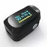 Pulsoximeter,Fingerpulsoximeter,Oximeter ideal zur schnellen Messung der Sauerstoffsättigung (SpO2)-Einfacher Pulsmesser für Erwachsene–OLED Anzeige (A, 1 Stück)