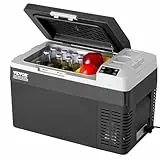 VEVOR Tragbarer Autokühlschrank, 12 V Auto Kühlbox, 25 L Einzelzonen-Tragbarer Gefrierschrank, -20 bis 20 ℃ Einstellbare Temperatur, Kompressorkühler für Outdoor, Camping, Wohnmobil, Auto
