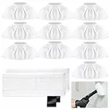 10 Stück Kärcher Dampfreiniger Zubehör Set, Dampfreiniger Kärcher aus 2 Wischmopp-Pads und 1 Tasche, Kompatibel mit den Abdeckungen der Handdampfreiniger Kärcher SC1, SC2, SC3, SC4, SC5 und SV7