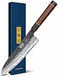 HOSHANHO Kochmesser Küchenmesser, Profi Messer Japanisches Gyuto Kochmesser aus Hochkohlenstoff Stahl, Extra Scharfe Messerklinge Chefmesser mit Rosenholzgriff