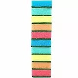 IDEA HOME 10er Set Küchenschwamm, Topfschwamm, Zweiseitig Reinigungsschwamm, 75 x 50 x 28 mm, Mehrzweck Putzschwamm, MIDI, Mehrfarbig