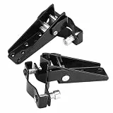 BOROCO Fußrasten Motorrad, Universal Fußstützen Fahrrad, Aluminiumlegierung Anti-Rutsch Pedal Fußrasten, Motorrad SoziusfuBrasten Enduro (Schwarz)