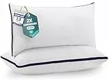 Utopia Bedding Kopfkissen (2er Set), 40 x 80 cm Schlafkissen, Gebürsteter Stoff Bezug Bettkissen, Premium Qualität Weich et Atmungsaktiv Kissen (Marineblau)