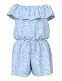 NAME IT Mädchen Nkfvinaya Ss Playsuit Fffff Noos, Ice Water, 146 cm