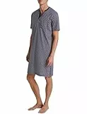 CALIDA Relax Imprint Herren-Nachthemd Herren, aus 100% Baumwolle, mit Knopfleiste