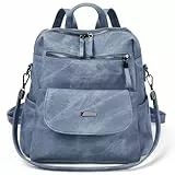 Aucuu Frauen Rucksack Wasserdicht, Rucksack Damen Klein, Cityrucksack aus PU Leder, Tagesrucksack Schulrucksack, Casual Daypack, Damen-Rucksackhandtaschen, Reiserucksack für Reisen Schule Arbeit