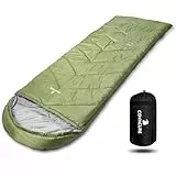 COVACURE Schlafsack Camping – Ultraleichter Sommerschlafsack und Deckenschlafsack, 3 Jahreszeiten Sleeping Bag für Kinder und Erwachsene, kleines Packmaß, 220 x 80 cm(Unifarben)