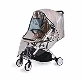 bemece Regenschutz für Kinderwagen, Buggy Regenschutz, Kinderwagen Regenschutz mit Bequemes Zugangsfenster, Gute Luftzirkulation - Schwarz
