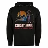 Knight Rider Herren Kapuzen-Sweatshirt, Schwarz, Größe M