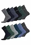 TOM TAILOR Socken - bequeme Herrensocken - mehrfarbige atmungsaktive Baumwollsocken für den Alltag und Freizeit - im praktischen 12er Pack - Größe 39-42 und 43-46