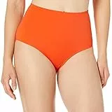 Amazon Essentials Damen Badehose mit hoher Taille (erhältlich in Übergröße), Orange, 40