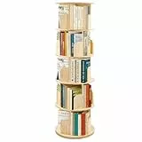 Youyijia 5-Stöckiges Drehbares Bücherregal 360° Frei Bücherregal Kinder Brehregal Düroregal Standregal Drehregal Büroregal Dekoregal für Wohnzimmer, Arbeitszimmer, Büro, als Raumteiler