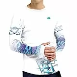 Rashguard Herren UV Shirt Herren Langarm Weiß Violett S