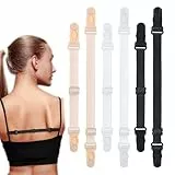 Prasacco 3 Paar BH Träger Clip, BH Strap Holder Elastische BH-Trägerhalter zum Verrutschen Damen Rutschfester Verstellbarer BH Träger Den Rücken BH Schultergurte Clip zum Laufen Klettern Training