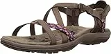 Skechers Damen Reggae Slim Vacay Slingback Sandalen, Chocolate Duraleather Webbing, 41 EU