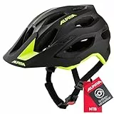 Alpina Carapax 2.0 - Leichter, Stabiler & Komfortabler Fahrradhelm Mit Fliegennetz & Antibakteriellen Polstern Für Erwachsene, Black-neon Yellow matt, 52-57 cm