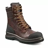 Carhartt Herren Detroit Rugged Flex® Wasserfester, 20 cm hoher S3-Sicherheitsstiefel, Dunkelbraun, 45