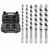 Hoteche 6-teiliges Schlangenbohrer-Set, 10-20mm x 230mm, #45 Kohlenstoffstahl, sechskantiger Schaft, Kunststoffbox