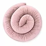 Bebeloo Seitenschläferkissen Körperkissen Pregnancy Pillow Bettkissen Bettschlange Nackenrolle Schlafkissen Stillkissen Bettumrandung Zugluftstopper (Pastellrosa, 140 cm)