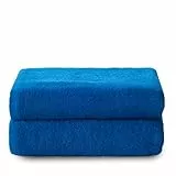 Top Towel - Plus - Große Badetücher - Badetücher - 2 Duschtücher - 70x140 cm - 100 % Baumwolle - Blau