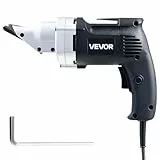 VEVOR Elektrische Blechschere, 4,0 A kabelgebundene Metallschere mit 360°-Schwenkkopf, variable Drehzahl, kontinuierliches Schneiden, sauberer Schnitt für 1,22 mm verzinkten Stahl, 1 mm Edelstahl