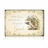 Finest Folia Gartenschild 30x20cm Alu Verbundplatte UV Druck Deko Garten Schild Dekoration Sprüche für den Außenbereich mit Spruch wetterfest RV001 (Motiv 08)