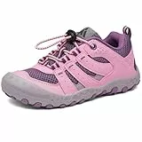 Mishansha Turnschuhe Kinder Herbstschuhe Trekkingschuhe Mädchen Sneaker Outdoor Wanderschuhe Rosa 34