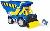 Rubble & Crew - Premium Baufahrzeug mit Kippmulde, Planierwalze, Lichtern und Geräuschen (Deluxe Fahrzeug) und Wheeler-Figur, Spielzeug für Kinder ab 3 Jahren