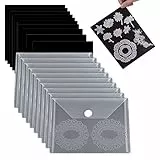 20 Stück/Satz 10Gummi-Magnetbögen, 0,5 mm Dicke, mit 10 transparenten Stempel-Aufbewahrungstaschen, Stanzformen, Schablonen-Organizer für Kartenherstellung