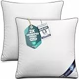 Utopia Bedding 2er Set Kissen 40x40 cm, Kissenfüllung für Bett und als Dekokissen, Sofakissen, Zierkissen für Couch (Weiß)